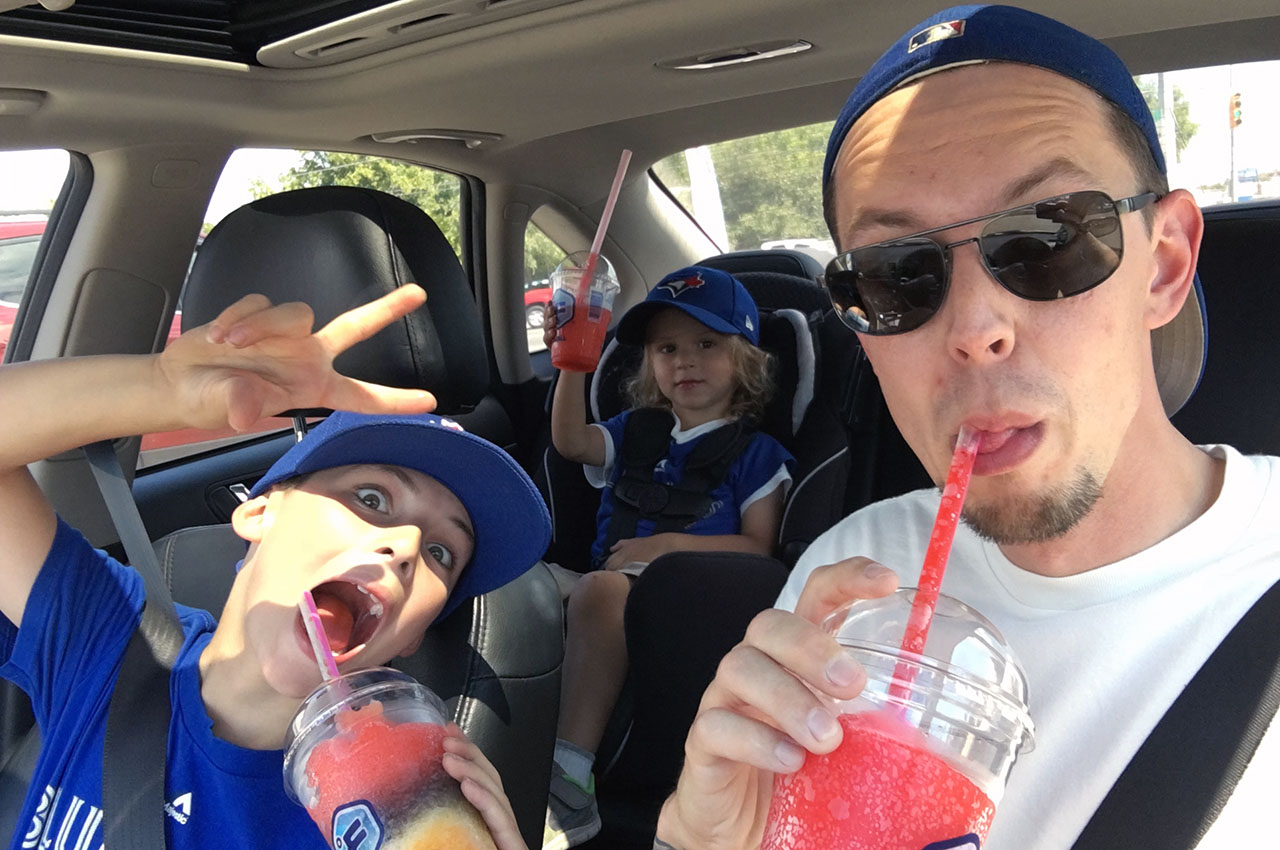 Staying cool during the hot summer days. Go Jays Go! Photo courtesy Ryan Sexton