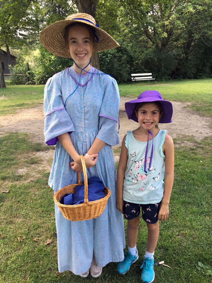 My granddaughter, Violet (right), visiting Pioneer Village. Photo courtesy John O Grady.
