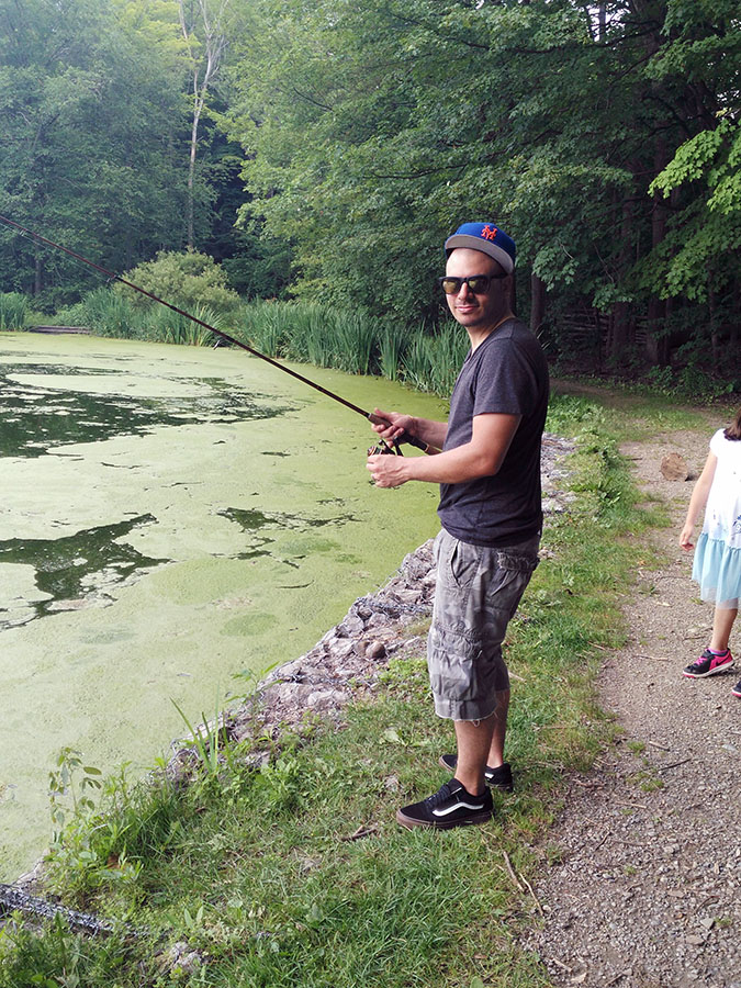 Fishing off the shore in the beautiful summer sun with my family, enjoying life. Photo courtesy Francesco Martino