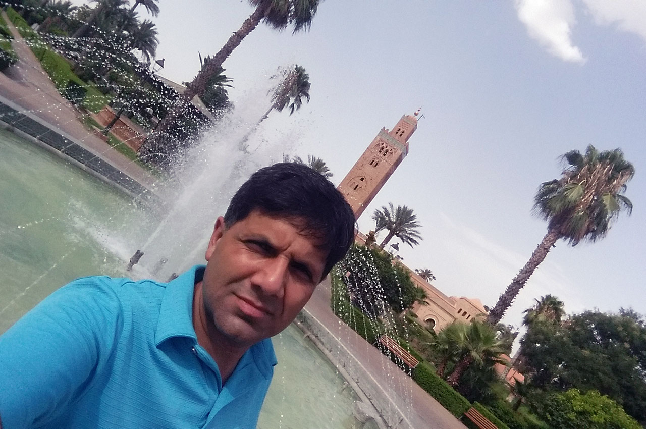 Enjoying real summer 48 degrees C in Marrakech, Morocco. Photo courtesy Naeem Ahmad