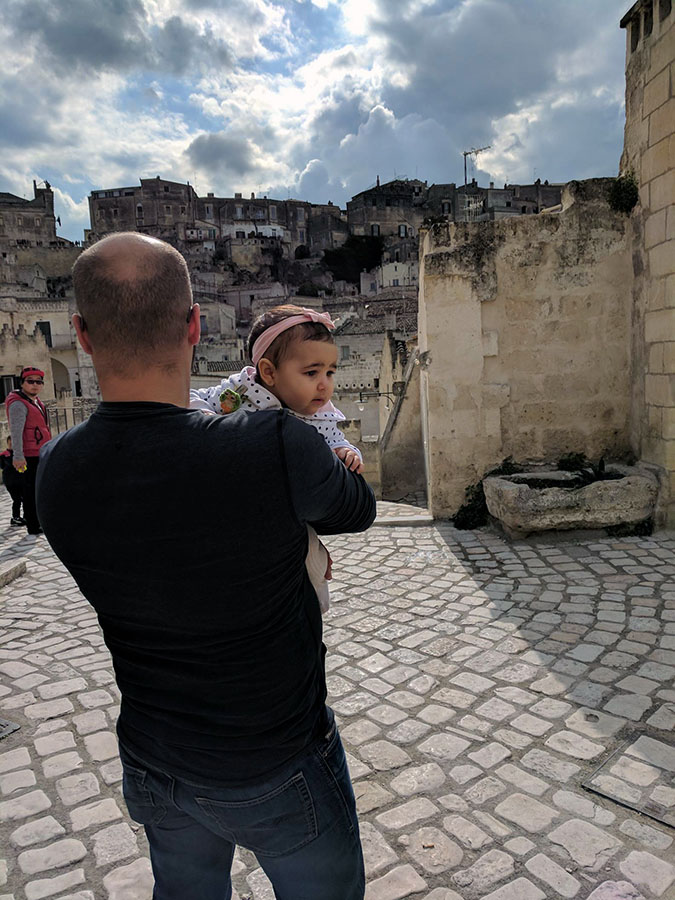 Our daughter, Leia, enjoying a nice evening in Matera, Italy. Photo courtesy Oriana Epilli Bottoni