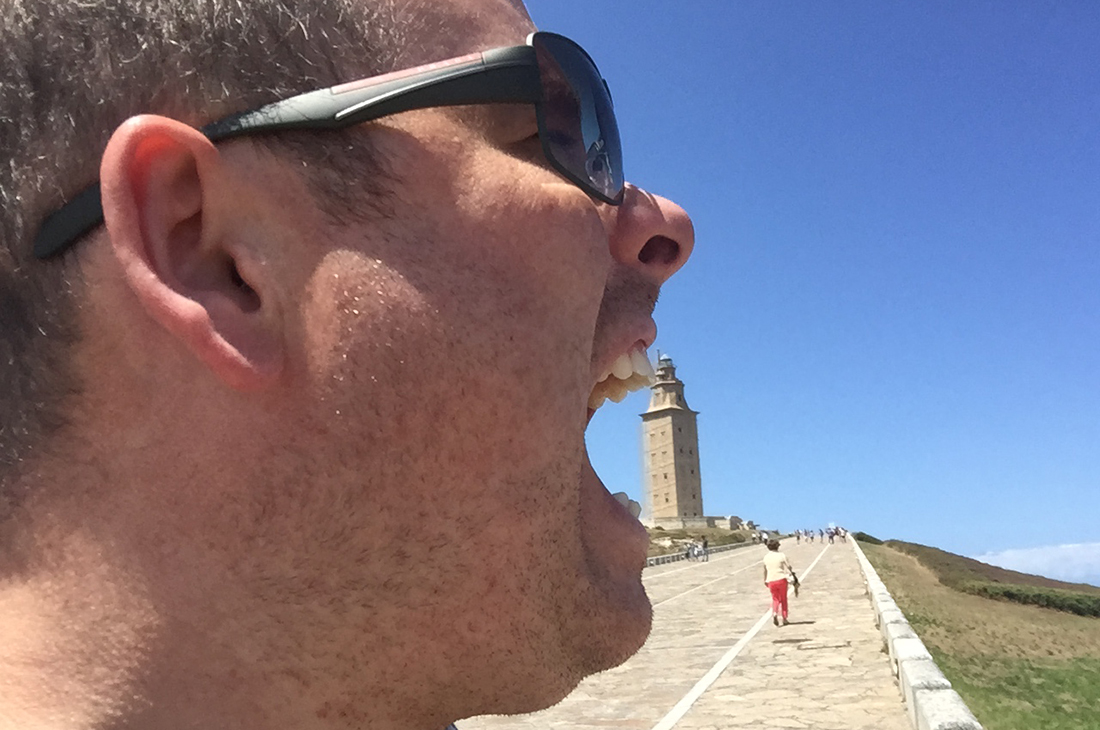  Taking a bite from the Tower of Hercules in La Coruna, Spain, the oldest Roman lighthouse in use today. Photo by Oscar Devesa