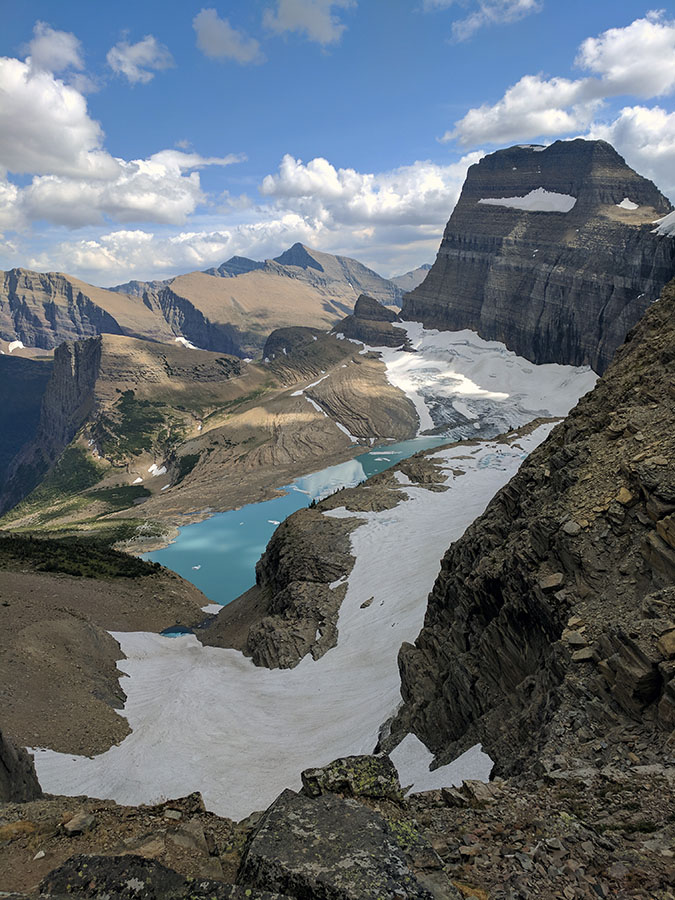 The backside of Grinnell Glacier in Glacier National Park. Photo courtesy Frances Zeng