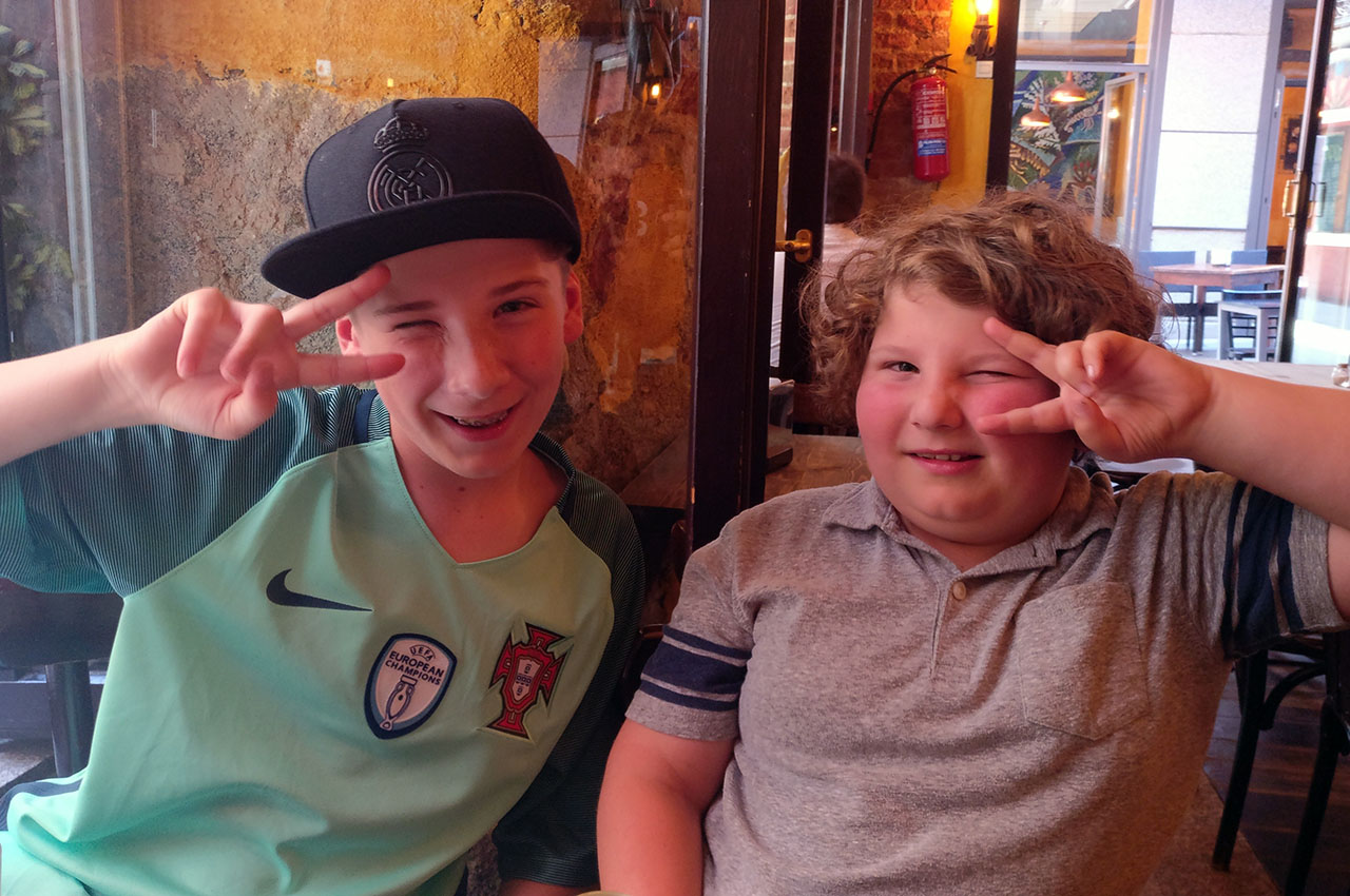 With my boys, Xavier and Ezequiel, in Portugal Photo courtesy Lazaro Igreja