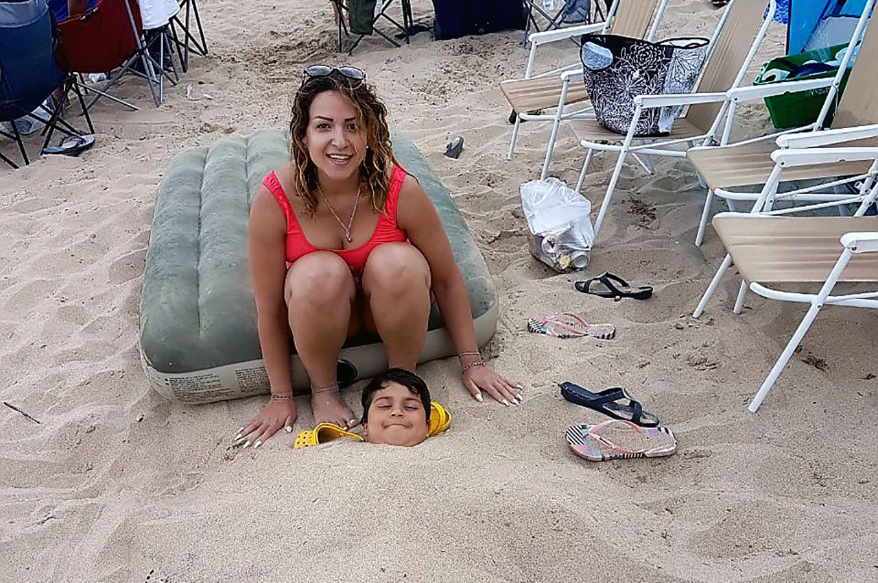 Fun in the sand at Crystal Beach. Photo courtesy Mahshid Ansari