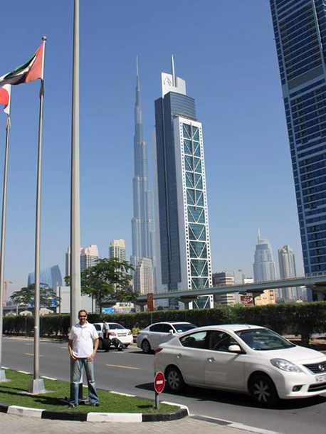 Dubai, Burj Al Khalifah, tallest building in the world in the background. Photo courtesy Imran Bashir