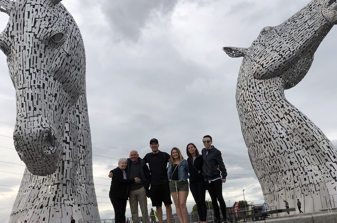 Summer in Scotland. What a beautiful country and all the more so when you are lucky enough to spend it with family ... Kelpies. Photo courtesy: Deborah Lyon