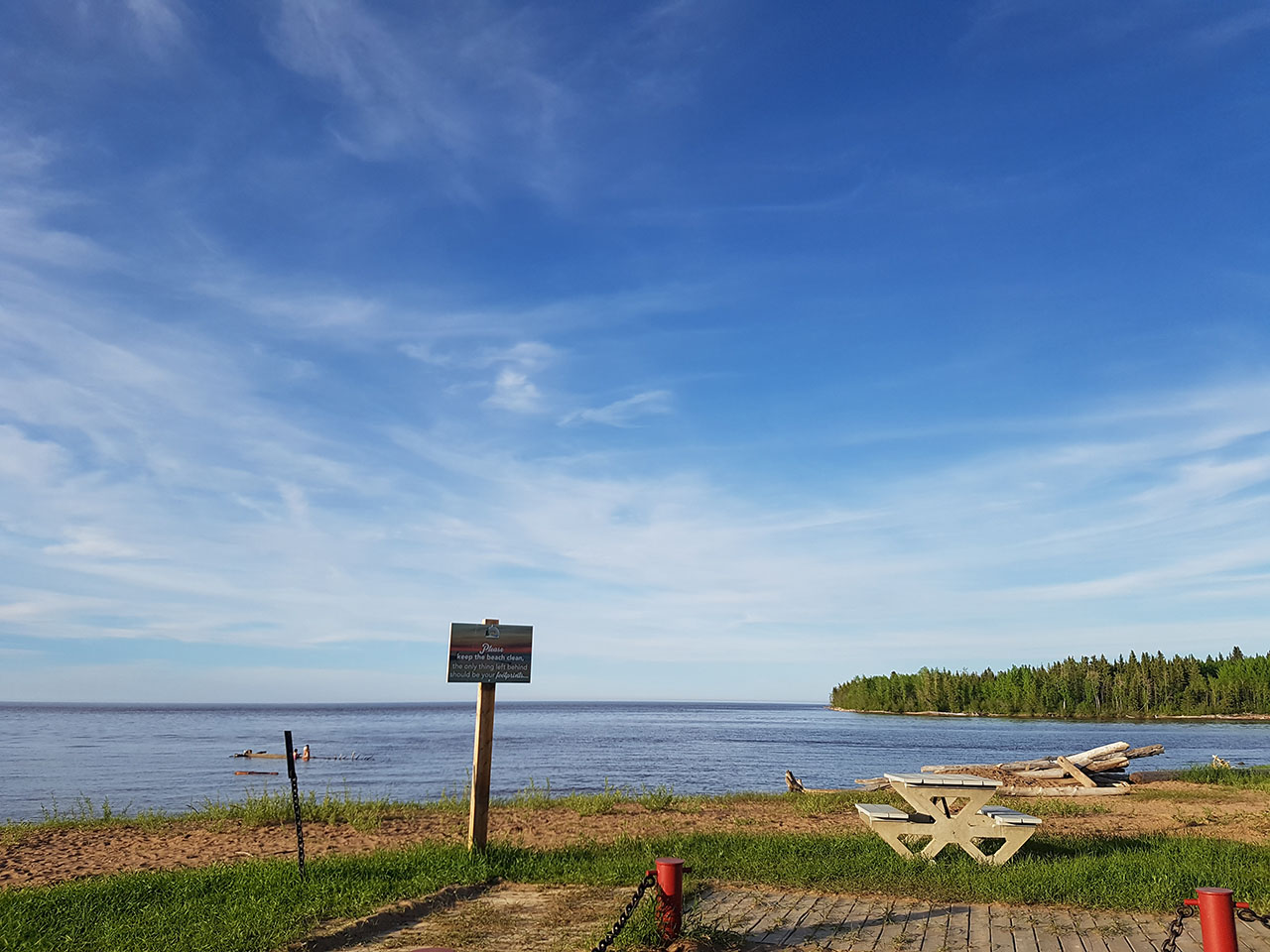 On the shore of Great Slave Lake, Hay River Beach, Northwest Territories. Photo courtesy Dinah Holliday