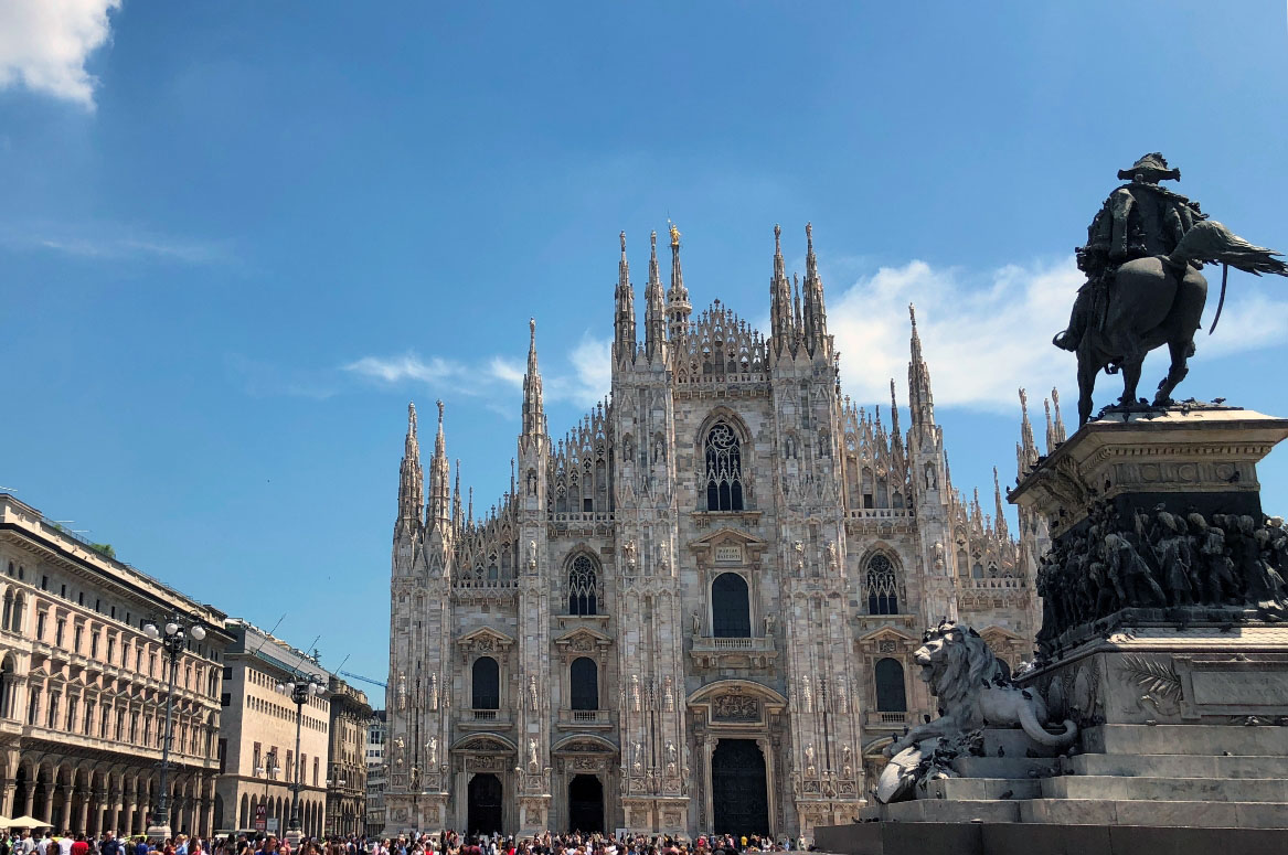 Piazza del Duomo, Milan, Italy. Photo courtesy Tabrez Khodabocus