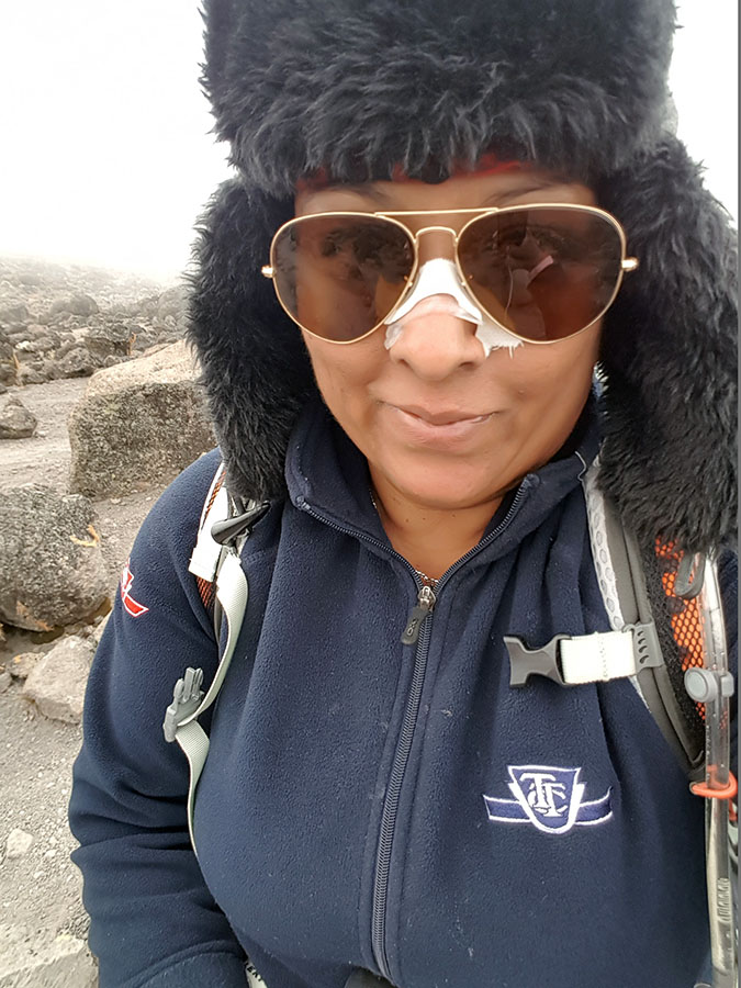Climbed Mount Kilimanjaro, Uhuru Peak, 5,895 metres, Tanzania, in September. Photo courtesy Jenny Singh