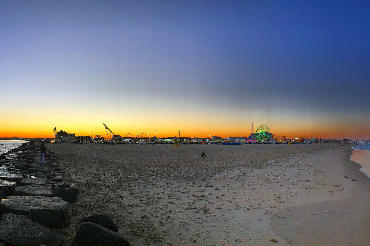 Sunset landscape on the beach, Ocean City, Maryland. Photo courtesy Joseph Lacaria