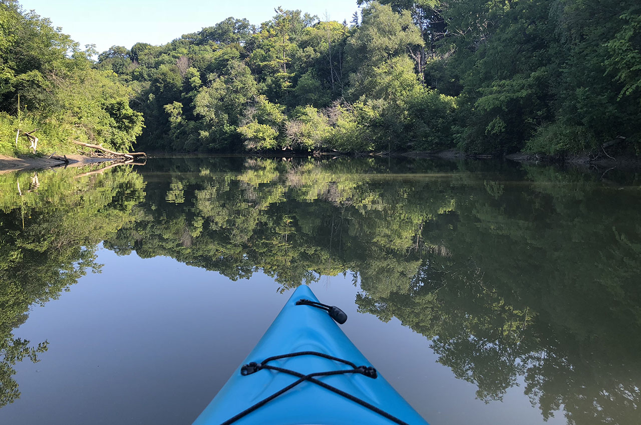 Kayaking on the Rouge. Photo courtesy Deborah Lyon