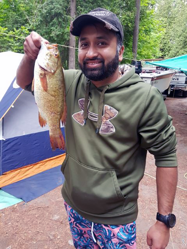 Caught a Largemouth bass at Balsam Lake Provincial Park. Photo courtesy Adnan Molvi