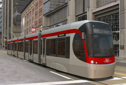 Original next-generation streetcar rendering.