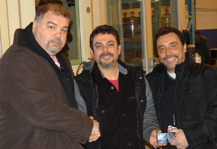 Recipient: Storeperson Ono Lopreiato, centre, reached his 25-year anniversary at the TTC. Location: Greenwood Carhouse Stores. Congratulated by: Area Supervisor David DiTaranto, left, and Distributed Inventory Control Manager Mike Le Pera, right.