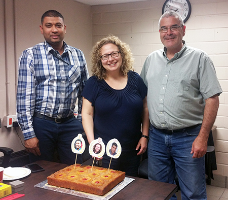 Recipients: Elevating Devices recognized three of its employees on achieving long-service milestones. Congratulations to: Supervisor Stephen Maracle (30 years), Senior Clerk Linda LaRosa (25 years) and Foreperson Kehr Gomes (20 years). Location: Plant Maintenance Department.