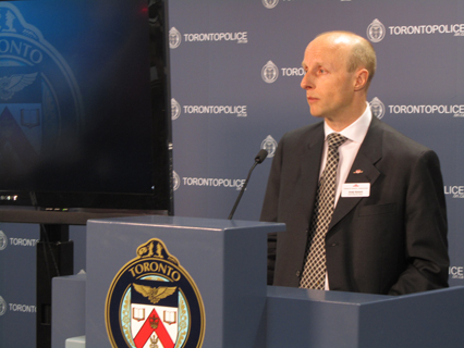 CEO Andy Byford at TPS news conference.