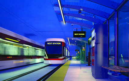 Artist's rendering of future LRT line.