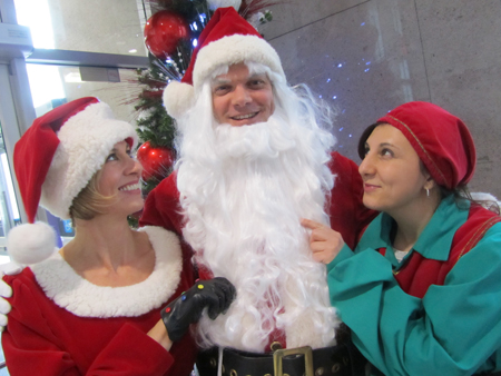 Subway Santa and friends