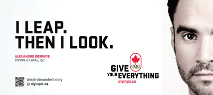 Give Your Everything campaign featuring Alexandre Despartie.