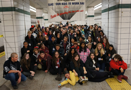 Grade 9 students at Bay Lower.