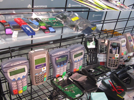 Recovered items from illegal manufacturing lab.