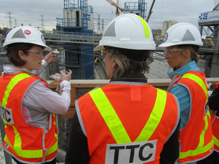 Spadina tour at Hwy. 407 station construction.