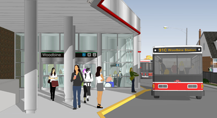 Woodbine Station easier access rendering.