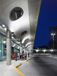 Victoria Park Station bus platform level.