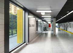 Victoria Park Station subway platform level.