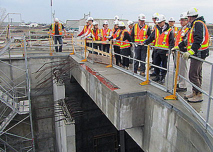 CEO Andy Byford and TTC Executive Team tour Spadina Extesnion construction.