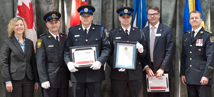 EMS exceptional assistance award to TTC TEOs Max Axmith and Trevor Timbrell.
