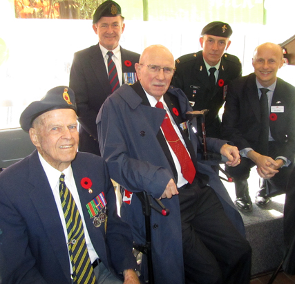 CEO Andy Byford and TTC war vets on October 25.