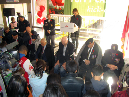 TTC Chair Karen Stintz led moment of silence at Davisville Station on October 25