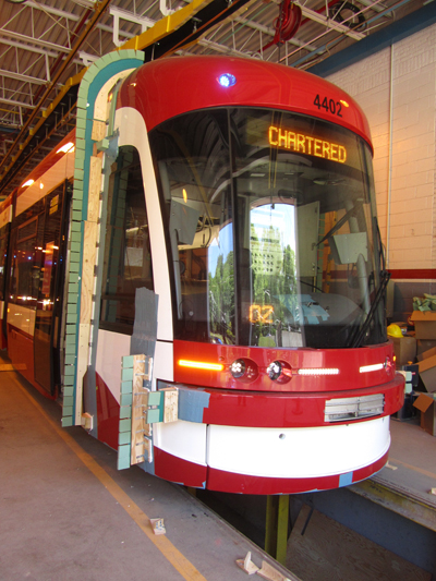 Car 4402 equipped with test rig.