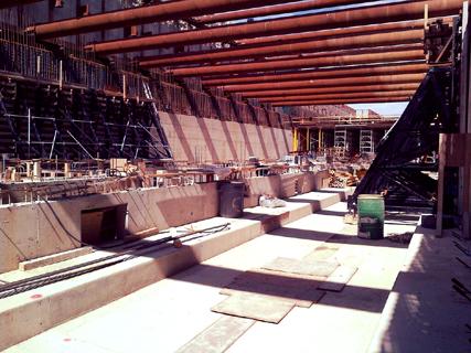 View of Vaughan Metropolitan station box.