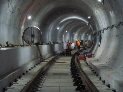 View inside north tunnel.