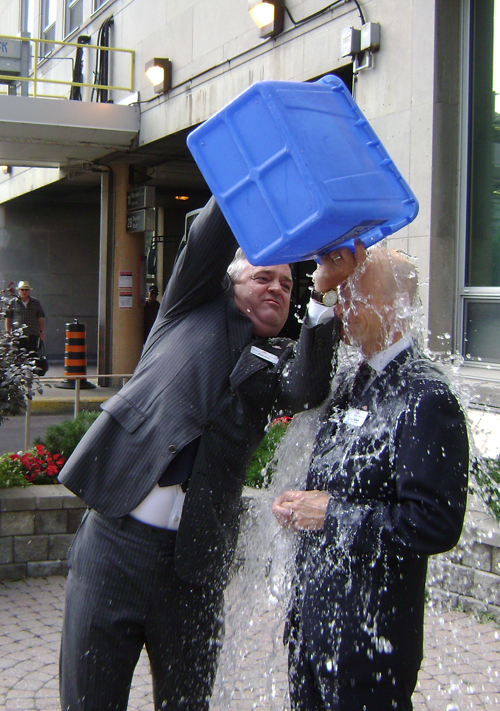 Andy Byford and Brad Ross ice bucket challenge.