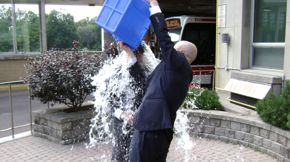 Andy Byford and Brad Ross ice bucket challenge.