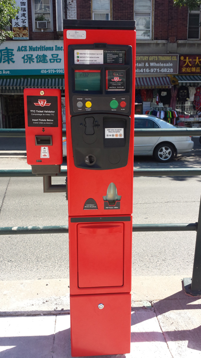 New fare vending machine.