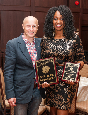 CEO Andy Byford and Idol winner Iniobong Udoh.