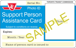 Support Person Assistance Card