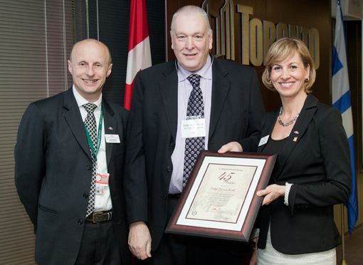 Frits Heemskerk long service congratulated.