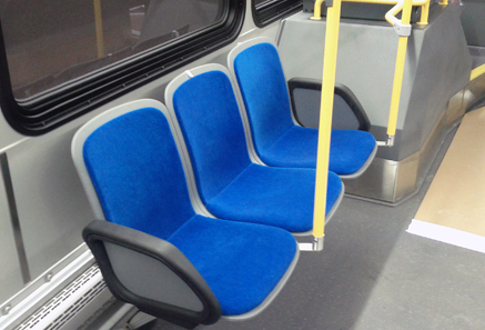 New blue priorty seats.