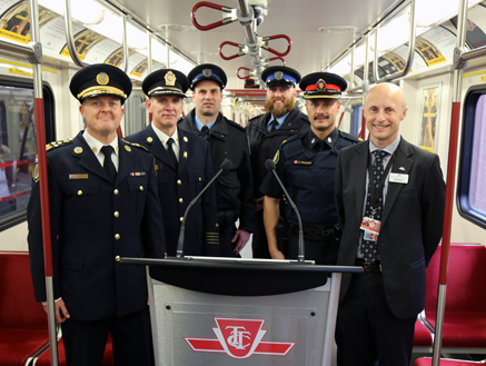 Emergency Alarm rebrand launch at Davisville Station.
