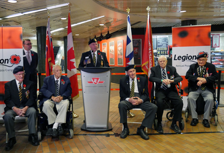 2014 poppy campaign launched at Spadina Station.