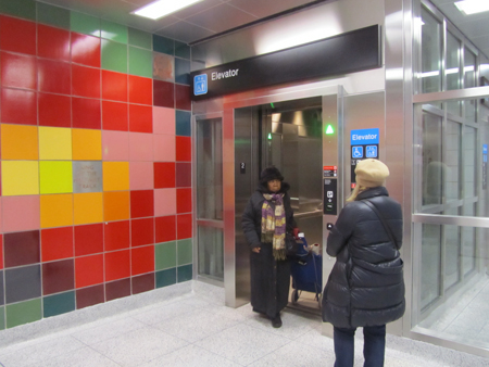 Dufferin Station elevator.