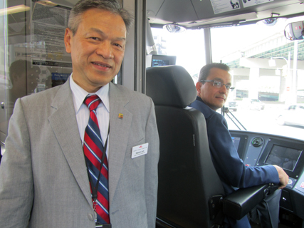Stephen Lam, Acting Head of the Streetcar Department, had a front-row view on car  4403