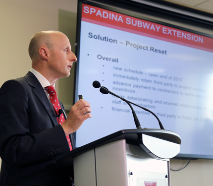 Toronto York Spadina Subway Extension technical briefing by CEO Andy Byford.