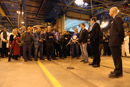 Mayor John Tory toured Harvey Shop on February  9, 2015